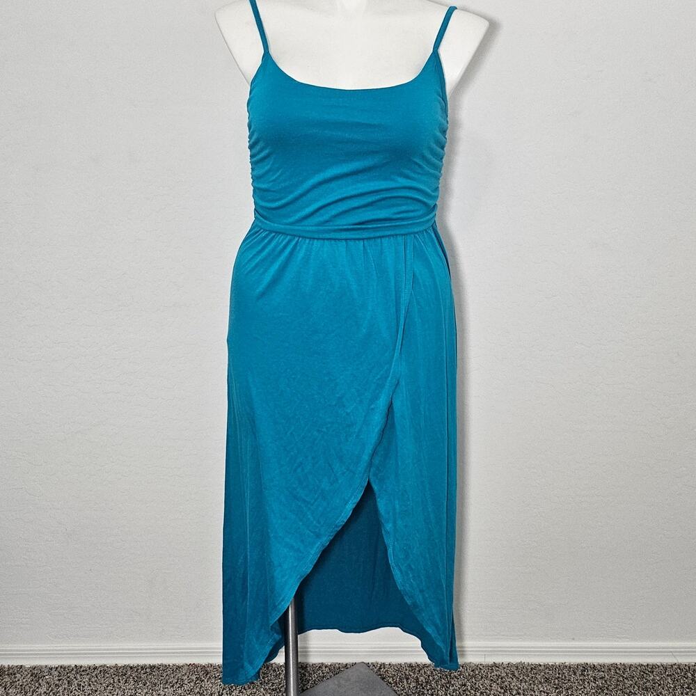 Derek Tulip Skirt Scuba Midi Dress high low sz L